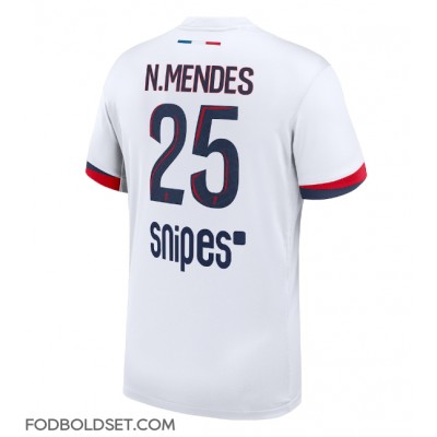 Paris Saint-Germain Nuno Mendes #25 Udebanetrøje 2025-26 Kortærmet Paris Saint-Germain Nuno Mendes #25 Udebanetrøje 2025-26 Kortærmet